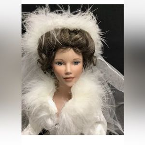Ashton Drake 1996 "Winter Romance" Bride Doll Sandra Bilotto Porcelain Doll New